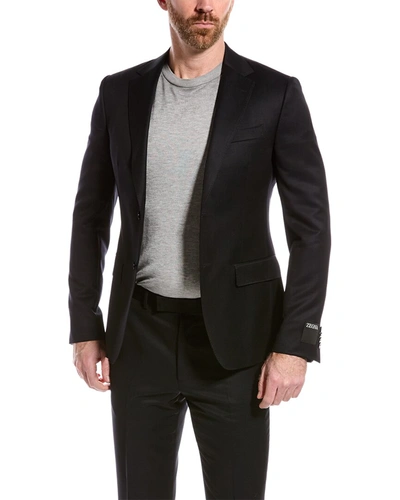 Zegna Zenga 2pc Wool & Mohair-blend Suit In Black