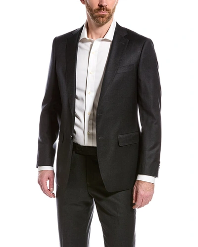 Cavalli Class 2pc Slim Fit Wool Suit In Black