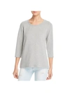 CHENAULT WOMENS HEATHER EYELET PULLOVER TOP