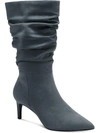 Alfani Lissa Womens Fax Suede Slouchy Booties In Grey