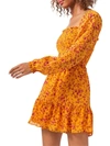 1.STATE Womens Floral Short Mini Dress
