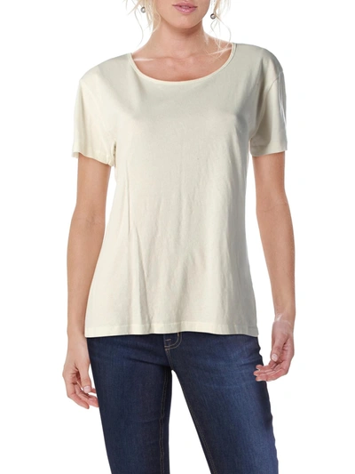 Solid & Striped Womens Cotton Crewneck T-shirt In Beige