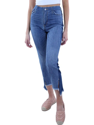 Sam Edelman Mary Jane Womens High Rise Ankle Straight Leg Jeans In Blue