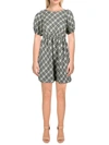 Line & Dot Lisa Womens Puff Sleeve Short Mini Dress In Blue
