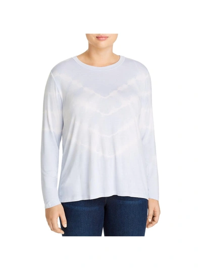 Aqua Plus Womens Tie-dye Long Sleeves T-shirt In White