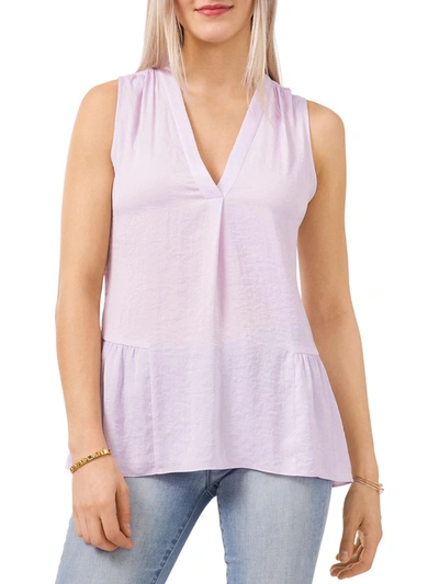 Vince Camuto Womens Sleeveless Peplum Tank Top In Pink