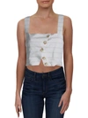 LUCCA WOMENS STRIPED BRALETTE CROP TOP