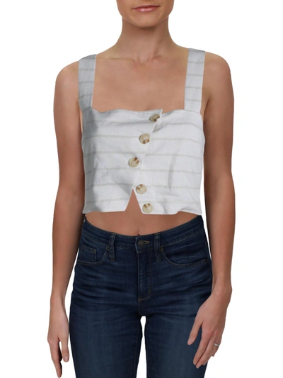 Lucca Womens Striped Bralette Crop Top In Multi