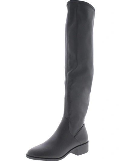 Steve Madden Sadie Womens Faux Leather Tall Over-the-knee Boots In Grey