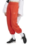 Nike Women's  Sportswear Phoenix Fleece High-waisted Oversized Sweatpants In Picante Red/ Sail