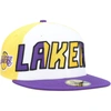 NEW ERA NEW ERA  WHITE/PURPLE LOS ANGELES LAKERS BACK HALF 9FIFTY FITTED HAT