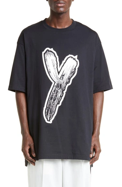 Y-3 Logo Gfx Tee In Black