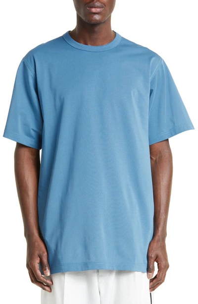 Y-3 Premium Cotton Blend T-shirt In Blue