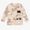 Givenchy Boys Beige Camouflage Sweatshirt In Beige