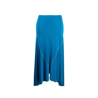 Marni High-waisted Draped Midi Skirt In Blue