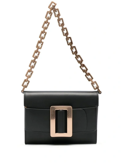 Boyy Buckle Leather Chain Shoulder Bag In Black