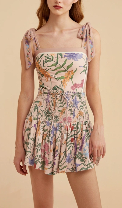 Visual Mood Joanna Floral Shirred Skort