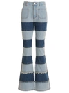 Andersson Bell Mahina Blocking Patchwork Jeans In Washed Blue In Blue