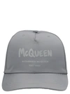 Alexander Mcqueen Logo Printed Baseball Cap In Gray