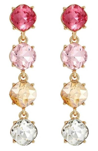 ETTIKA ETTIKA FOUR THE MONEY CRYSTAL DROP EARRINGS