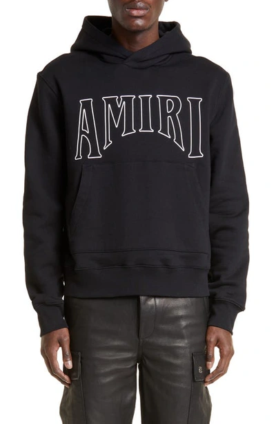 Amiri Logo-print Classic Hoodie In Black
