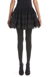 Alaïa Pointelle Crinoline Skirt In Noir Alaia