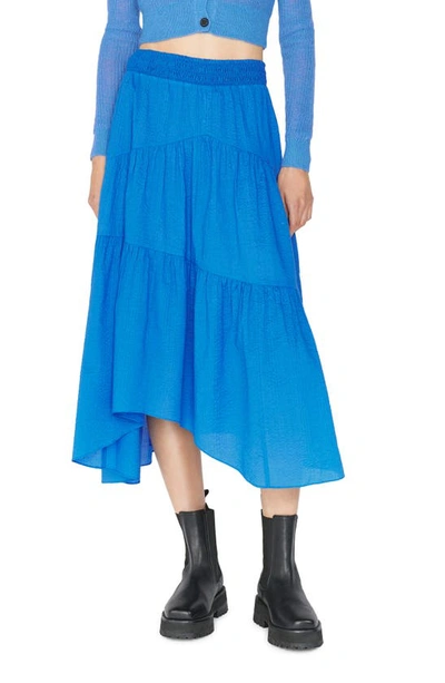 Frame Gathered-seam Midi Skirt In Multi