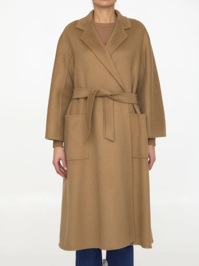 Max Mara Ludmilla Belted Cashmere Long Coat In Cammello
