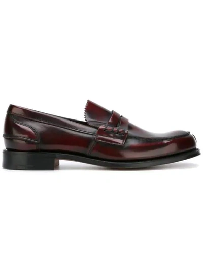 Church's Tunbridge Loafers In Red