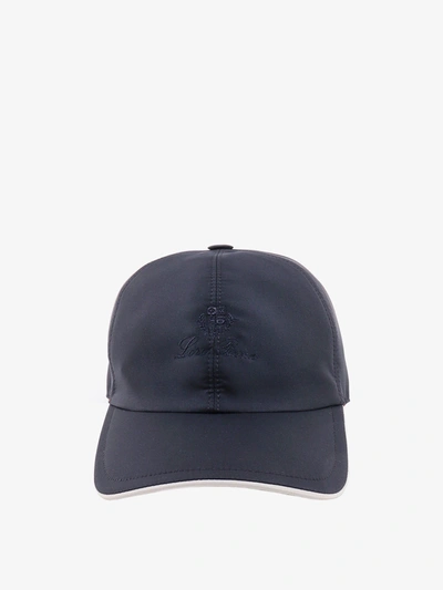 Loro Piana Logo Embroidered Baseball Cap In Blue