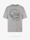 Alexander Mcqueen Skull Print Oversized T-shirt In Grey