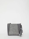 Stella Mccartney Stella Logo Felt Shoulder Bag In Grey