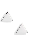 Argento Vivo Triangle Stud Earrings In Silver
