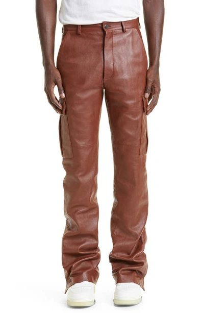 Amiri Leather Flare Cargo Pants