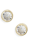 SHYMI FANCY BEZEL STUD EARRINGS