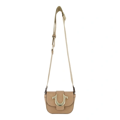 True Religion Mini Flap Crossbody Black In Beige