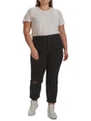 7 For All Mankind Womens High Rise Distressed Boyfriend Jeans In Black