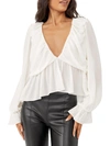 Free People Daia Ruffle Top In Green
