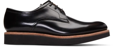 Grenson Lennie Polished-leather Derby Shoes In Black