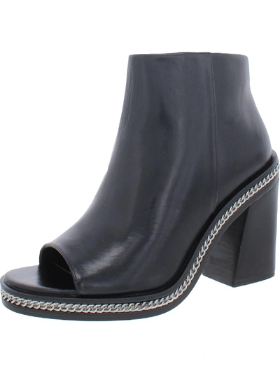 Vince Camuto Bitnny Womens Chain Peep Toe Booties In Black