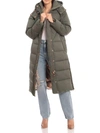 AVEC LES FILLES WOMENS LONG QUILTED PUFFER JACKET