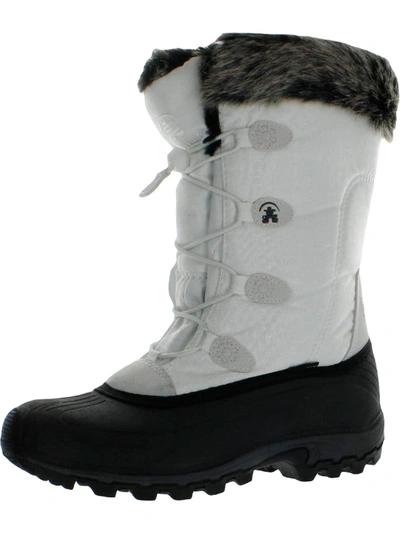 Kamik Momentum Womens Faux Fur Insulated Snow Boots In Grey