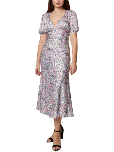 Bcbgeneration Womens Floral Print Long Midi Dress In Multi