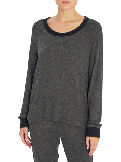 Three Dots Womens Comfy Cozy Sweatshirt In Grey
