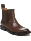 Franco Sarto Linc Womens Leather Ankle Chelsea Boots In Brown