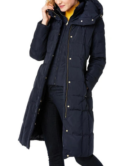 Cole Haan Womens Winter Down Parka Coat In Multi