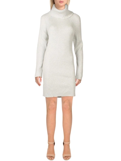 French Connection Womens Knit Turtleneck Sweaterdress In Beige