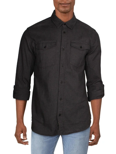 Silver Jeans Co. Mens Work Professional Button-down Shirt In Black