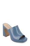 Journee Collection Ezzlynn Platform Mule In Blue