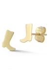 Ember Fine Jewelry 14k Yellow Gold Boot Stud Earrings In Gold